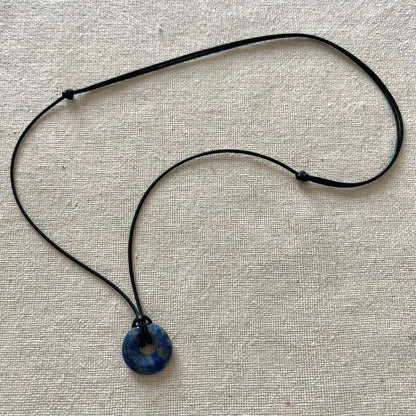 Disc Pendant - Lapis Lazuli