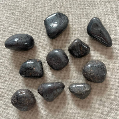 Hematite Small Tumble Stone - Grounding, Protection, Balance
