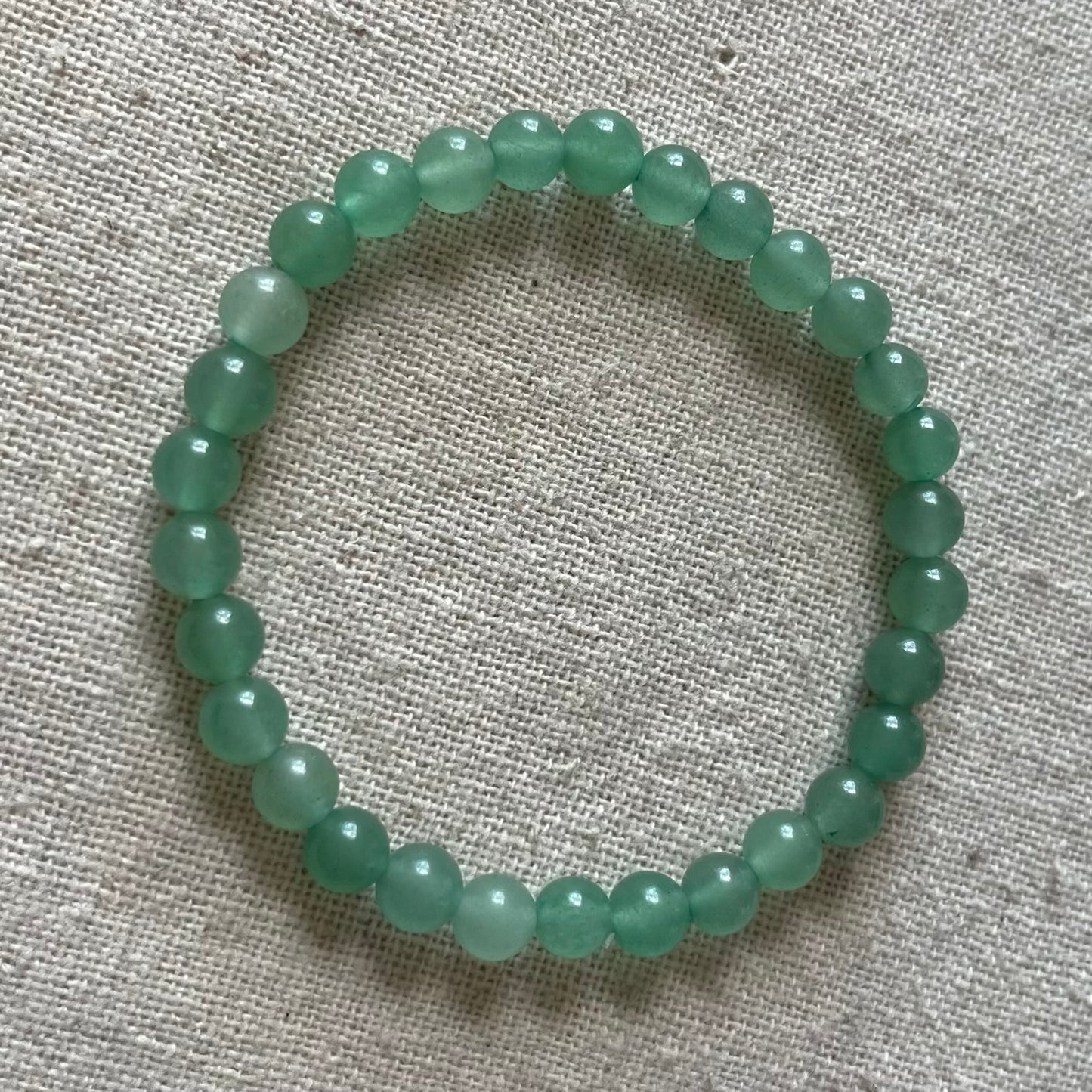 Green Aventurine 6mm Beaded Bracelet - Prosperity