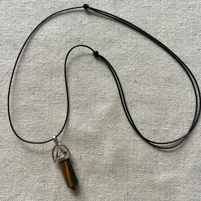 Energy Point Pendant - Tiger Eye