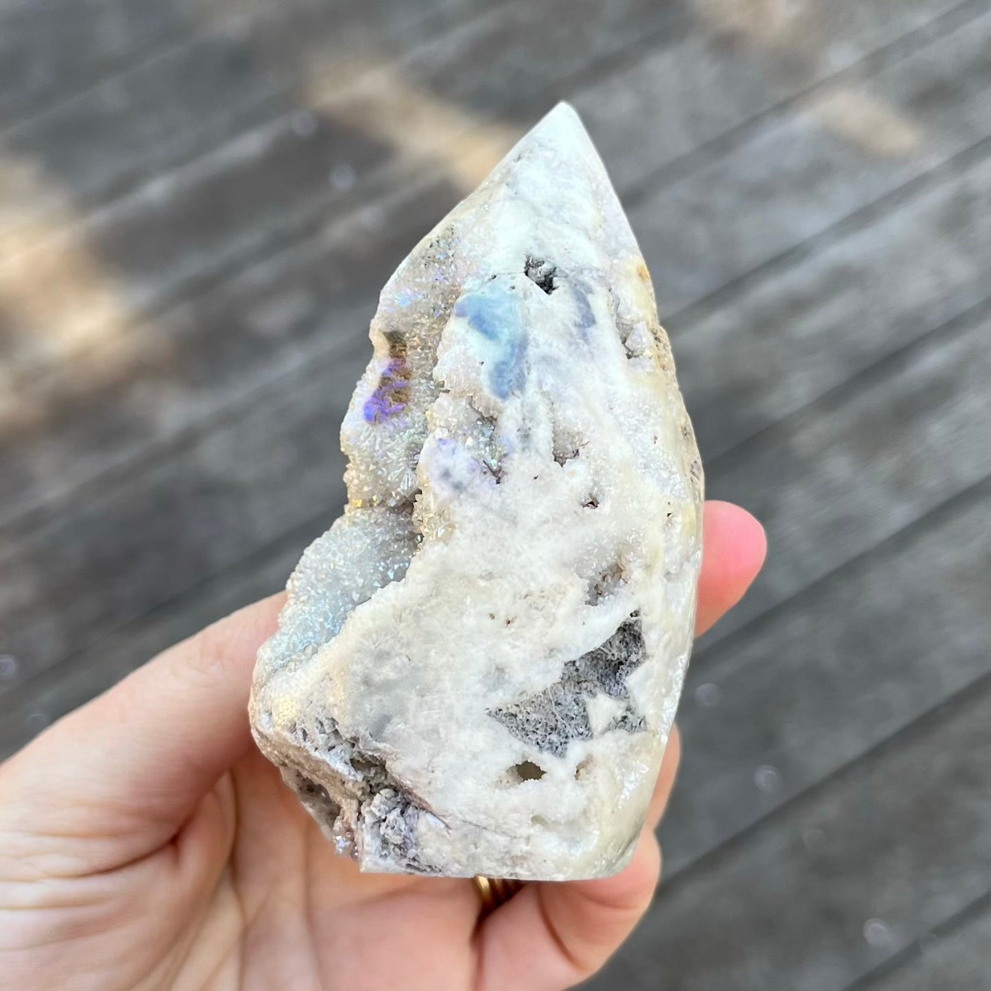 Angel Aura Sphalerite Medium Point Crystal - Vitality, Energetic Balance