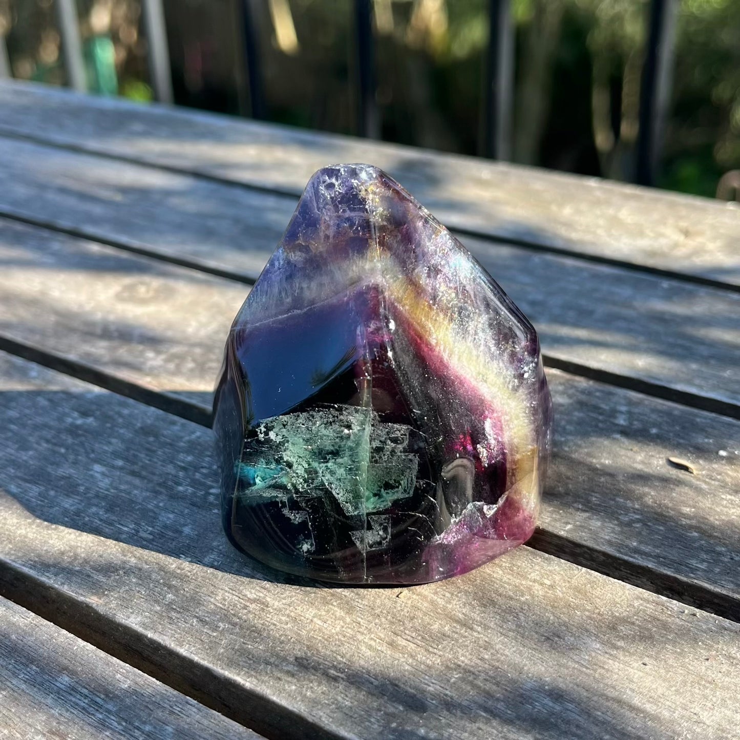 Fluorite Medium Flame Tower Crystal - Vibrant, Clarifying, Uplifting