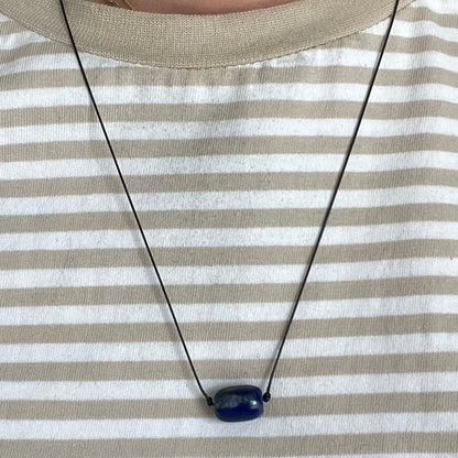 Barrel Pendant - Lapis Lazuli