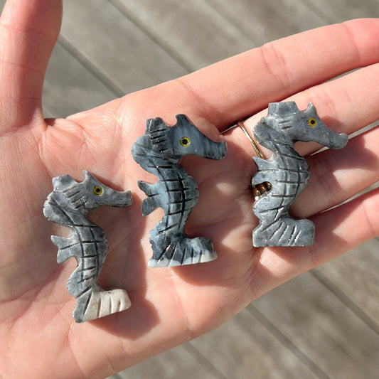 Marmoline Small Seahorse Crystal - Grounding, Harmonising, Gentle