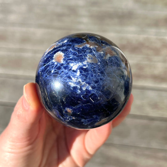 Sodalite Medium Sphere Crystal - Insight, Calm, Grounding