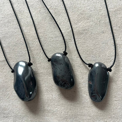 Grounding Pendant - Black Hematite