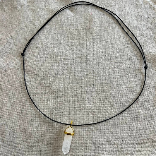 Energy Point Pendant - Clear Quartz