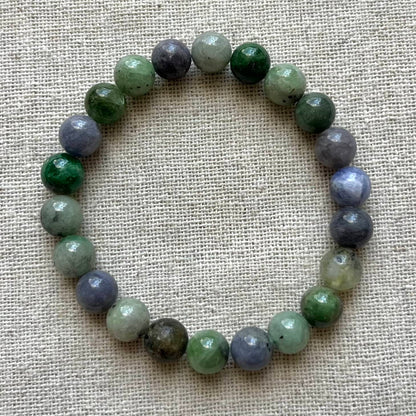 Tanzanite 8mm Beaded Bracelet - Awakening