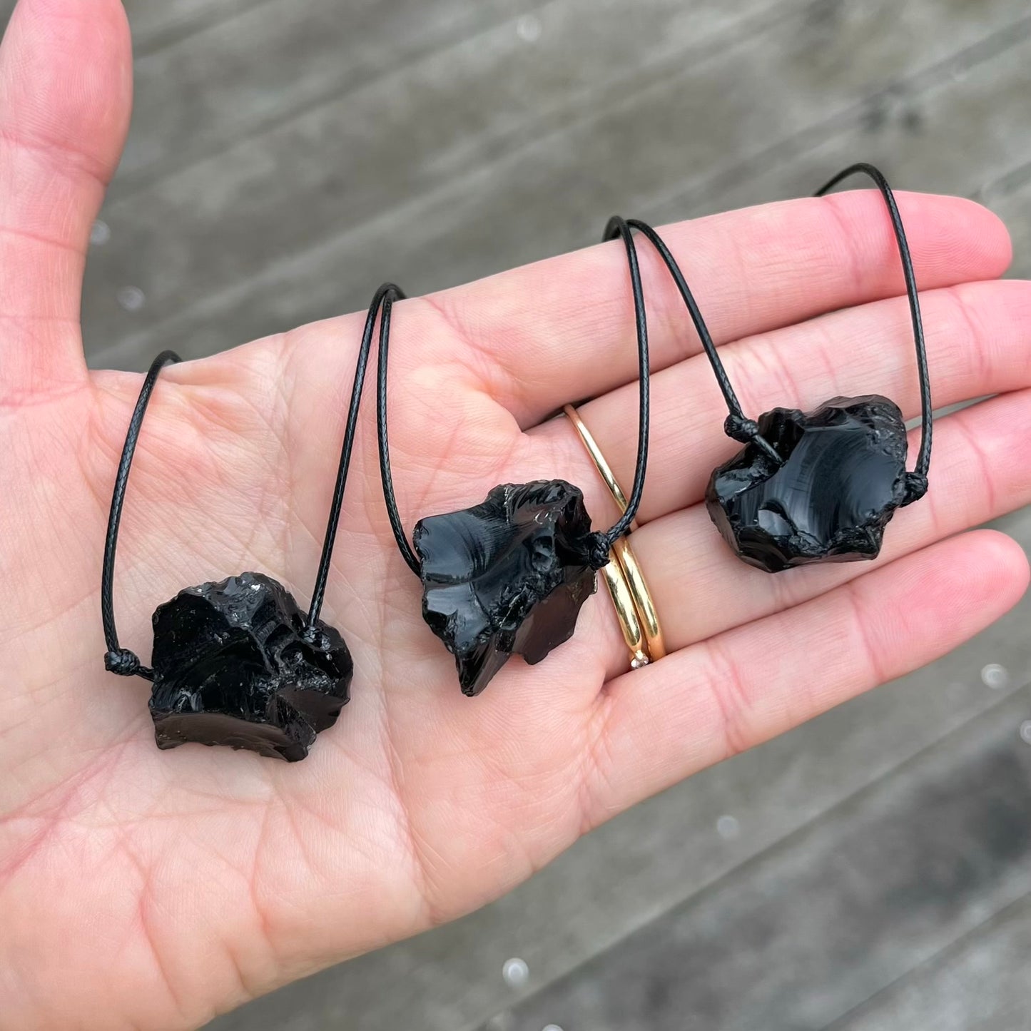 Obsidian Raw Pendant - Protection