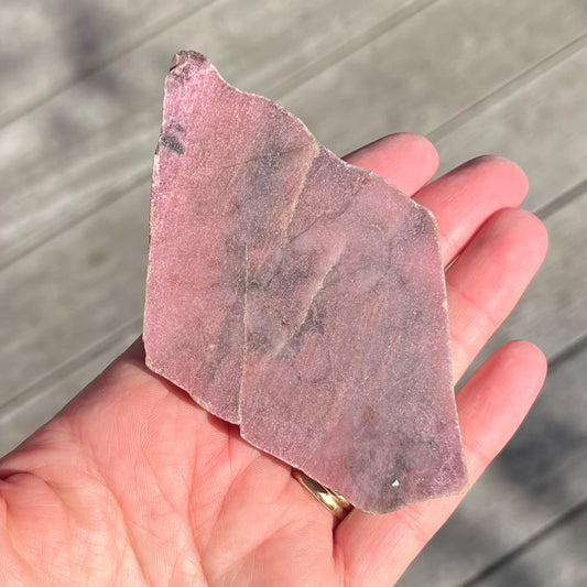 Rhodonite Small Slab Crystal - Compassion, Balance, Love