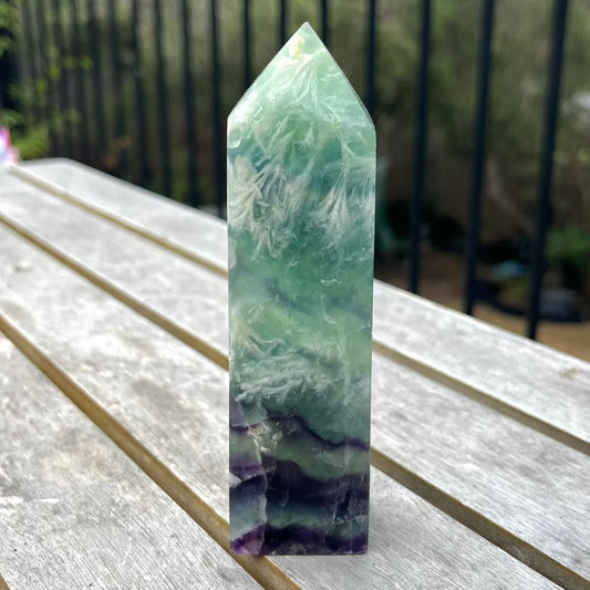Candy Fluorite Large Tower Crystal - Vibrant, Clarifying, Uplifting