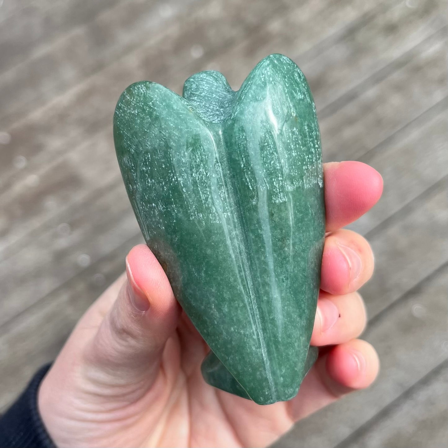 Green Aventurine Angel Crystal - Luck, Renewal