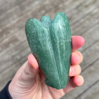 Green Aventurine Angel Crystal - Luck, Renewal