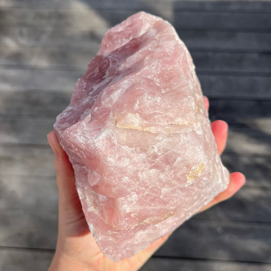 Rose Quartz XL Raw Base-Cut Crystal - Unconditional Love, Emotional Healing