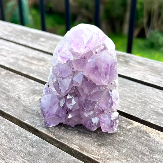Amethyst Medium Base-Cut Crystal -  Calm, Protection & Balance