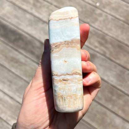 Caribbean Calcite Freeform Crystal - Soothing, Expansive, Calming