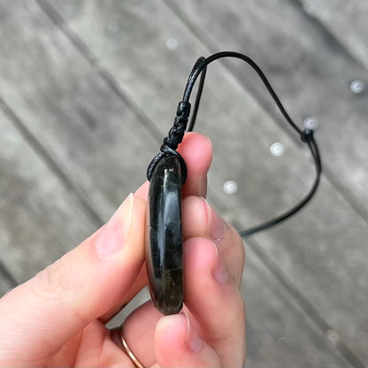 Labradorite Oval Small Pendant - ONE OF A KIND