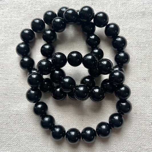 Obsidian 12mm Beaded Bracelet - Protection