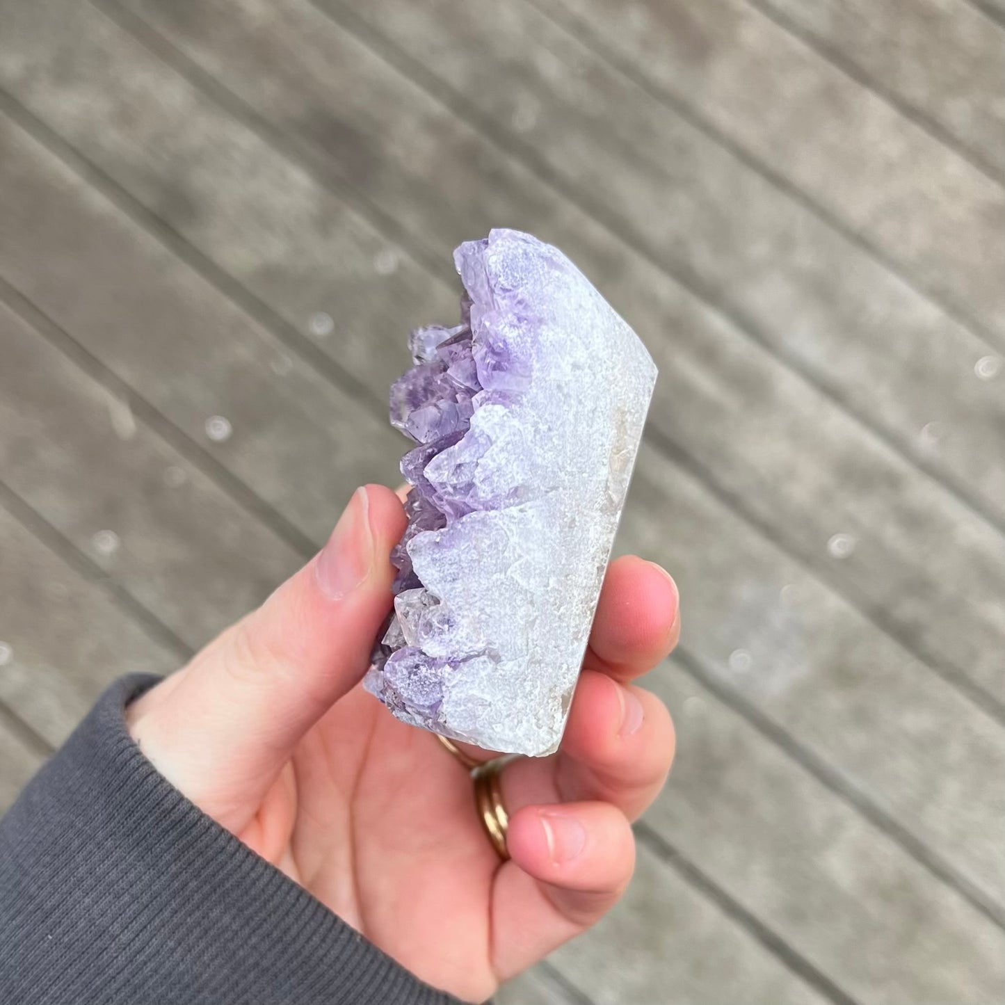 Amethyst Small Base-Cut Crystal -  Calm, Protection & Balance