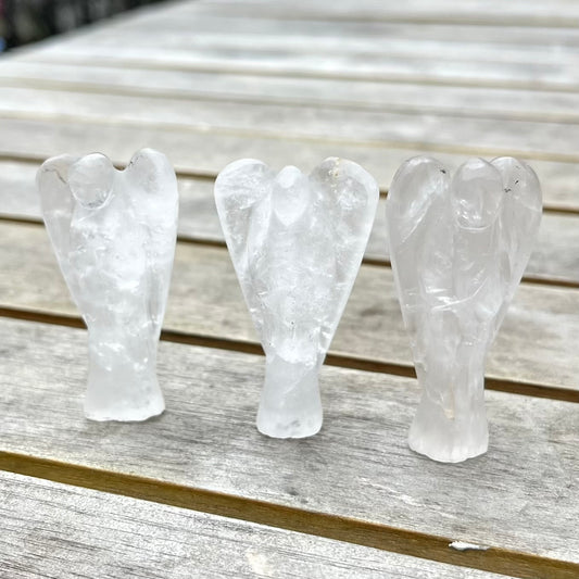 Clear Quartz Small Angel Crystal - Amplifying, Clarifying, Protective