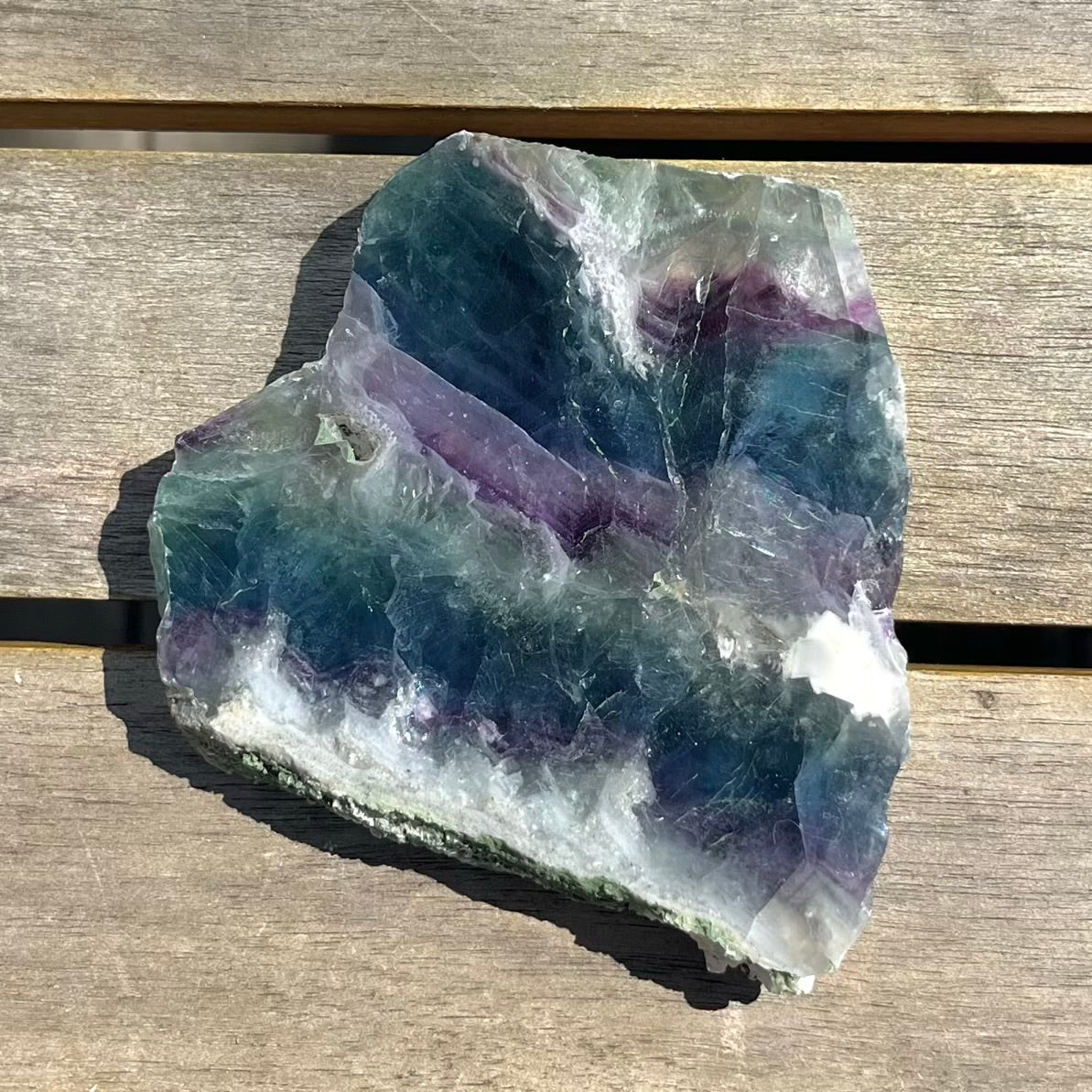 Fluorite Medium Slab Crystal - Vibrant, Clarifying, Uplifting