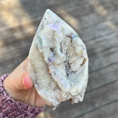 Angel Aura Sphalerite Medium Point Crystal - Vitality, Energetic Balance