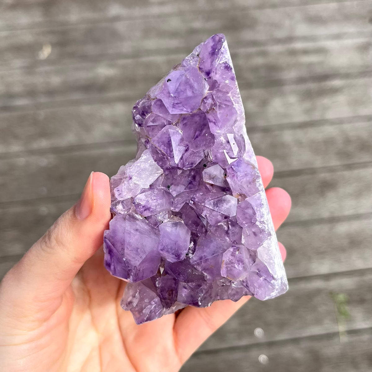 Amethyst Medium Base-Cut Crystal -  Calm, Protection & Balance