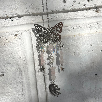 Rose Quartz Suncatcher - Love, Compassion, Peace