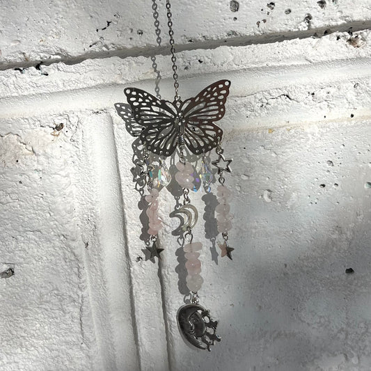 Rose Quartz Suncatcher - Love, Compassion, Peace