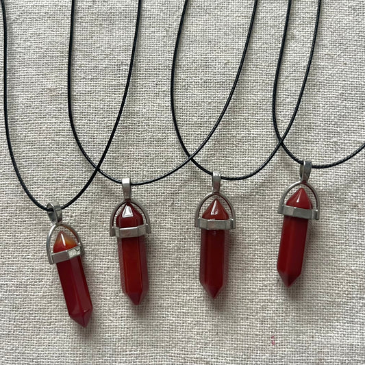 Energy Point Pendant - Carnelian