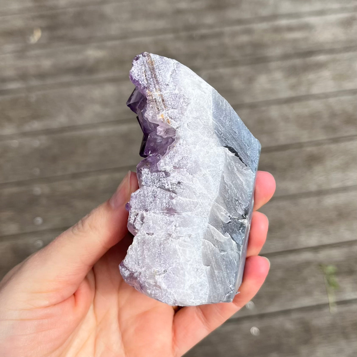 Amethyst Medium Base-Cut Crystal -  Calm, Protection & Balance