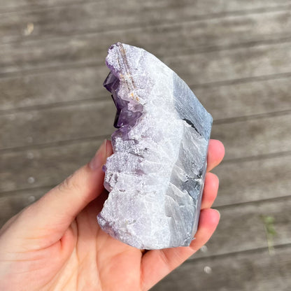 Amethyst Medium Base-Cut Crystal -  Calm, Protection & Balance