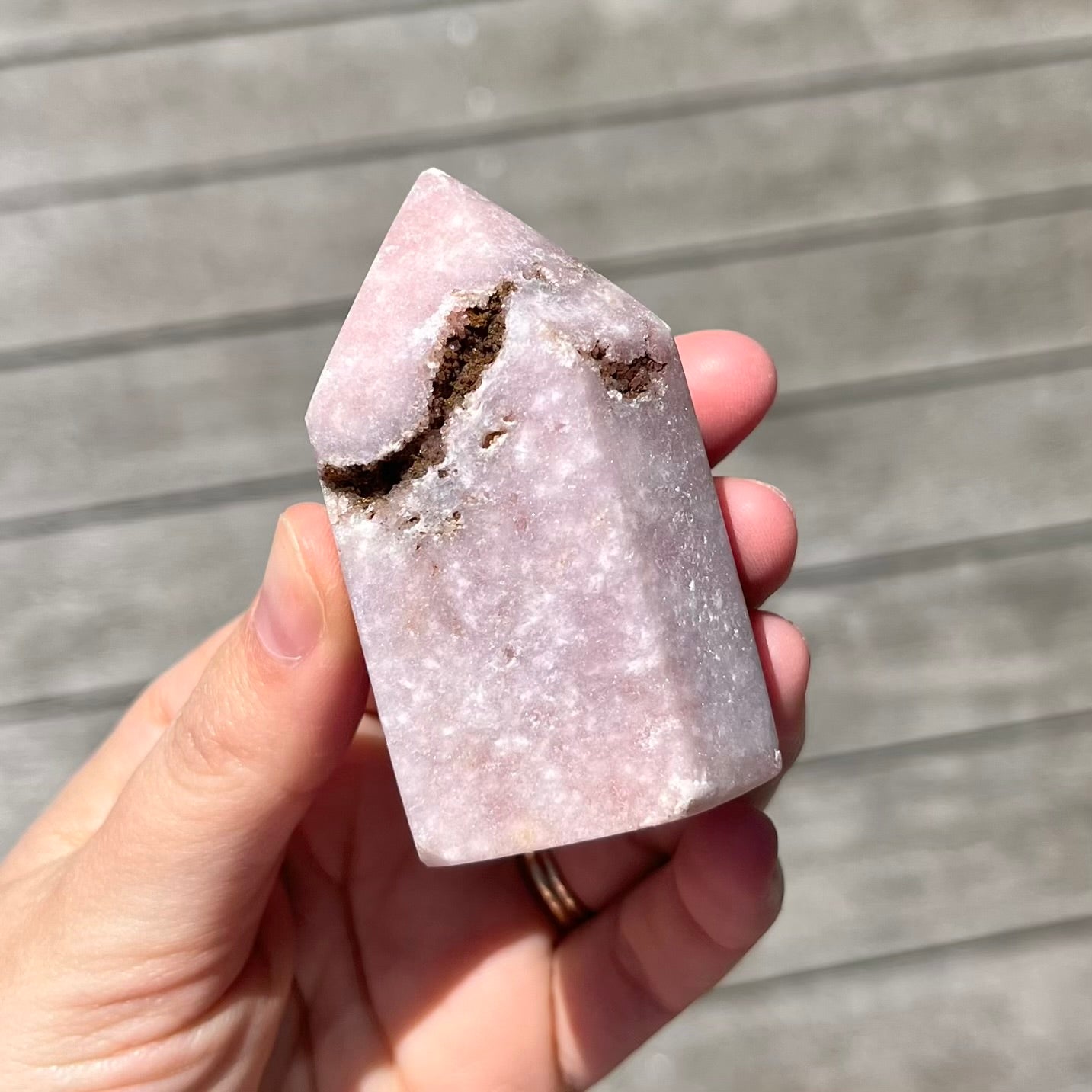 Pink Amethyst Medium Tower Crystal - Calming, Protective, Heart-Centred