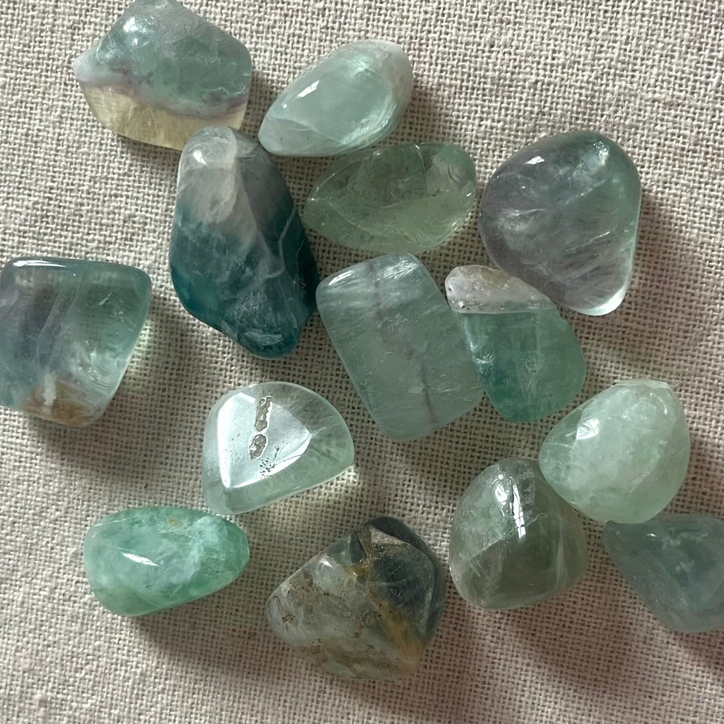 Green Fluorite Tumble Stone - Cleanse, Balance, Focus