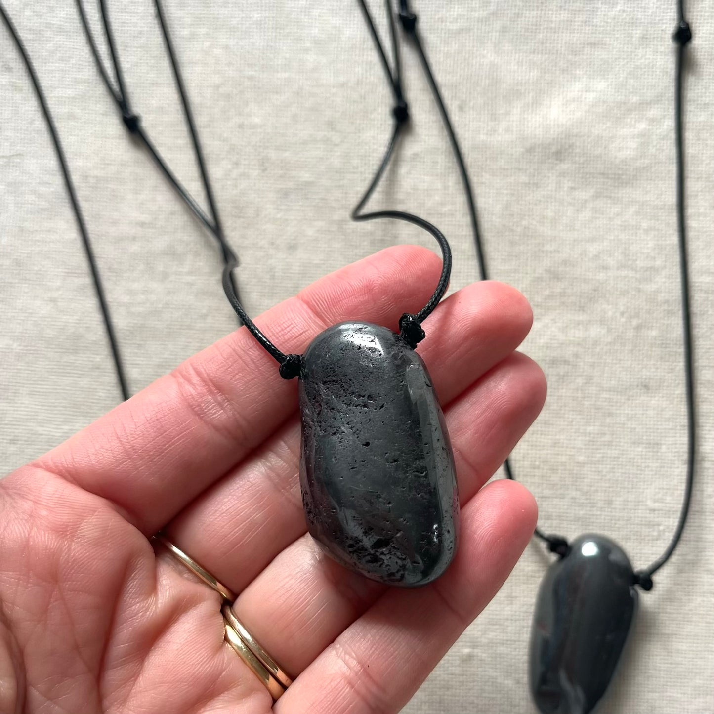 Grounding Pendant - Black Hematite