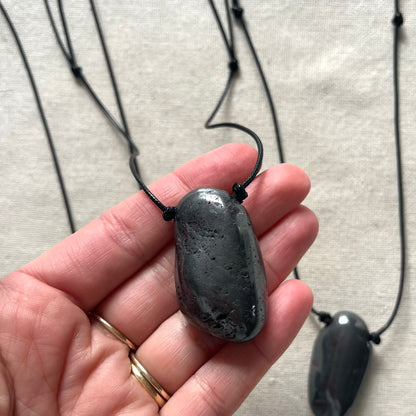 Grounding Pendant - Black Hematite