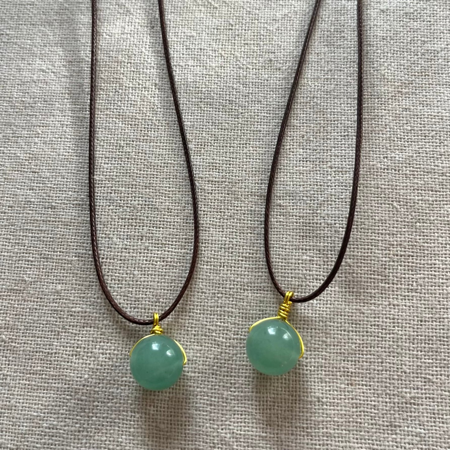 Sphere Pendant - Green Aventurine