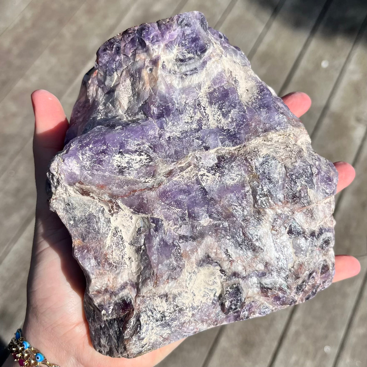 Chevron Amethyst Large Slab Crystal -  Intuition, Spiritual Awareness