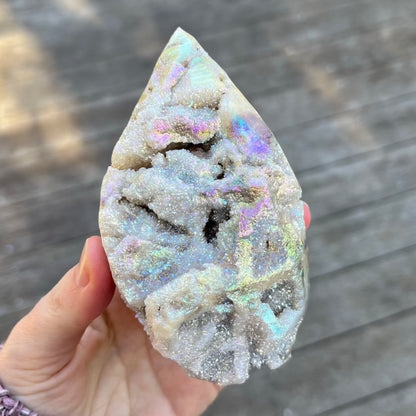 Angel Aura Sphalerite Large Point Crystal - Vitality, Energetic Balance
