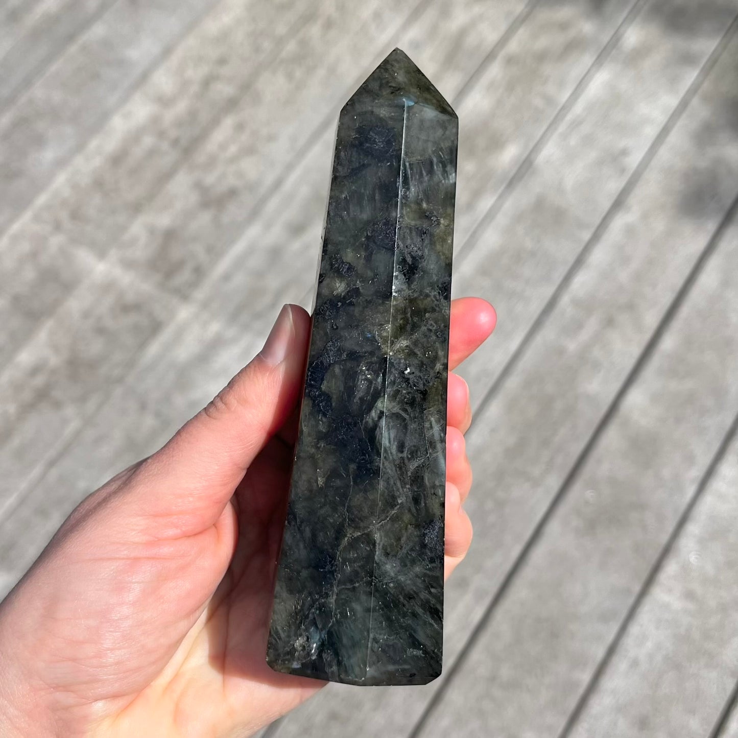Labradorite Large Tower Crystal - Protective, Mystical, Transformative