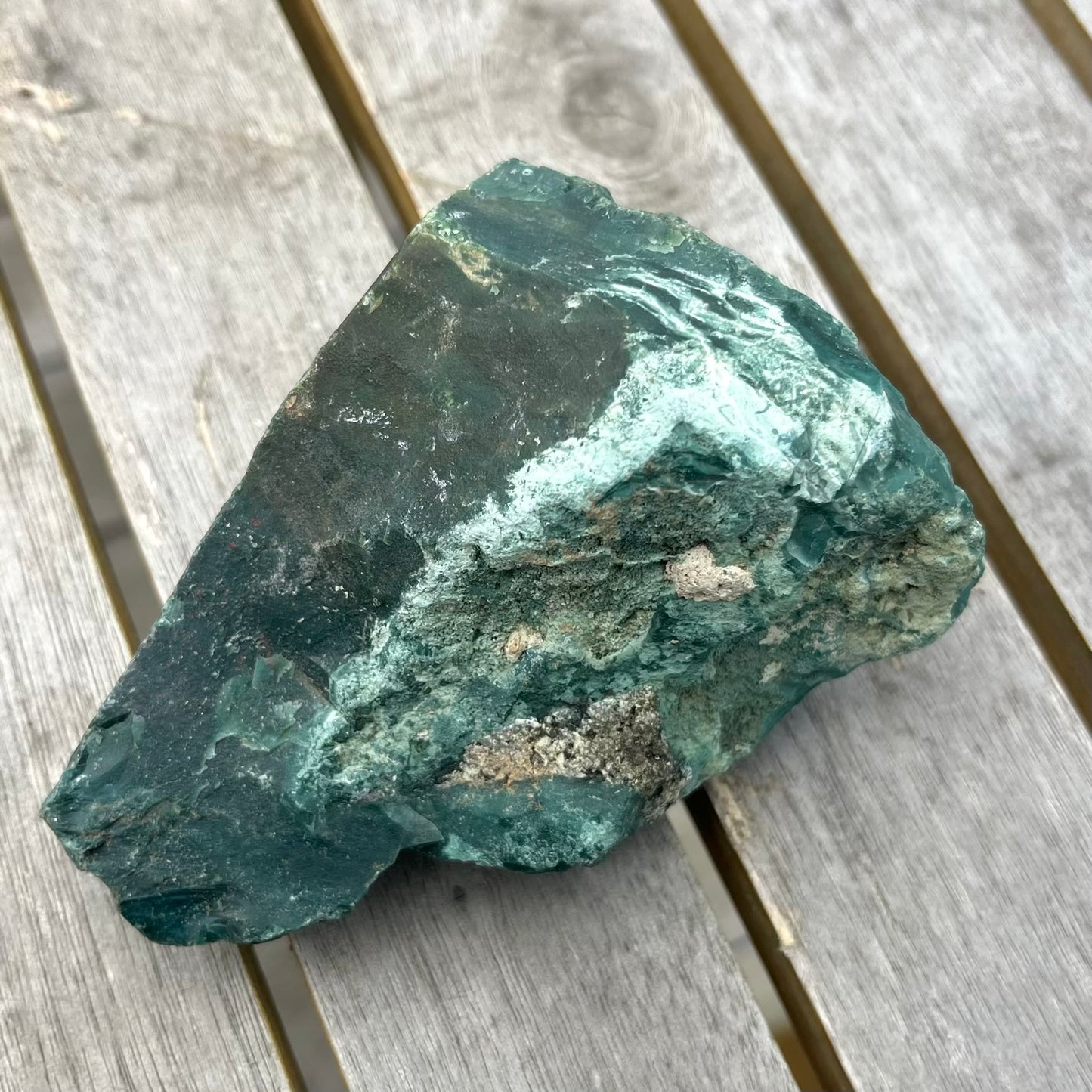 Bloodstone Large Base Cut Crystal - Vitality, Courage, Strength