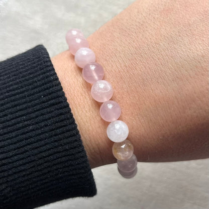 Sakura Pink Quartz 8mm Beaded Bracelet - Self Love