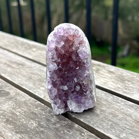 Amethyst Small Base-Cut Crystal -  Calm, Protection & Balance