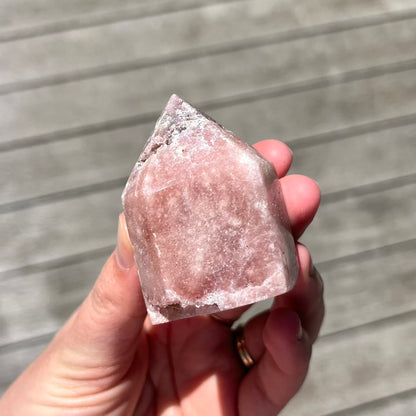 Pink Amethyst Small Tower Crystal - Calming, Protective, Heart-Centred