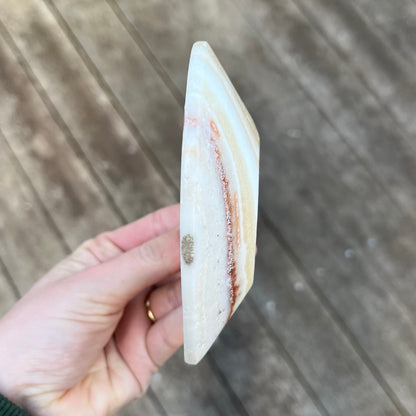 Banded Onyx Heart Crystal Bowl - Grounding, Strength