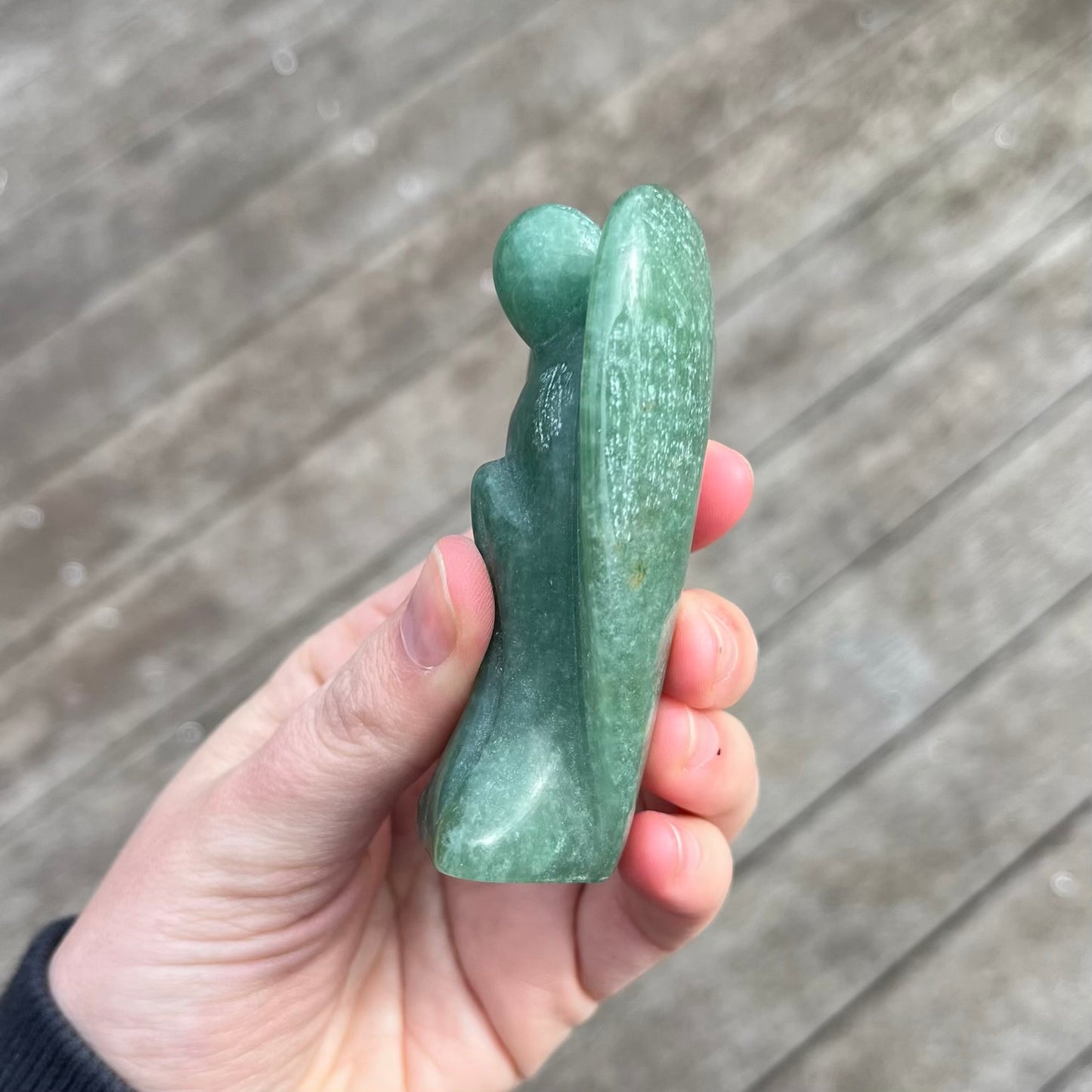 Green Aventurine Angel Crystal - Luck, Renewal