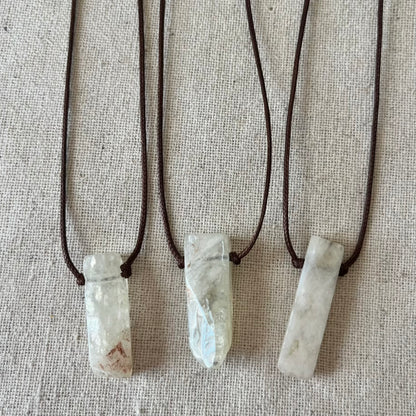 Quartz Polished Rock Pendant - Positivity