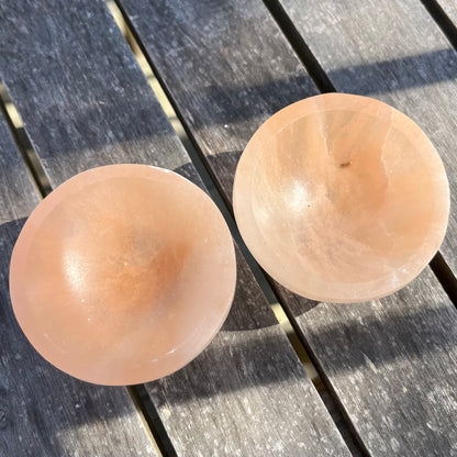 Peach Selenite Mini Bowl - High Vibe, Spiritual Connection