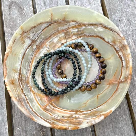 Green Onyx XL Crystal Bowl - Heart Chakra, Confidence