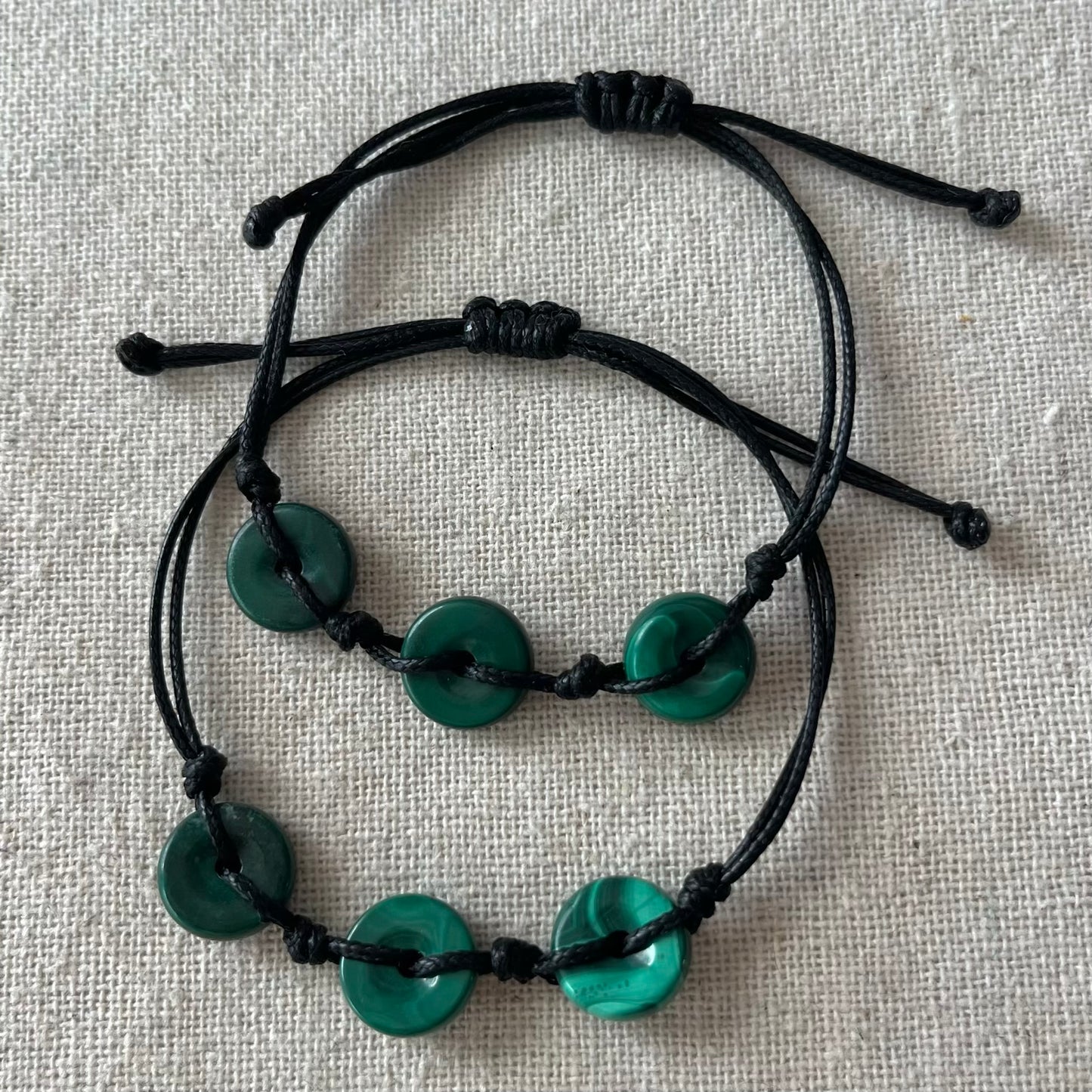 Malachite Circle Cord Bracelet